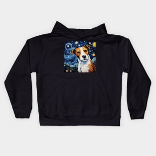 Parson Russell terrier Starry Night Kids Hoodie